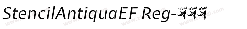 StencilAntiquaEF Reg字体转换